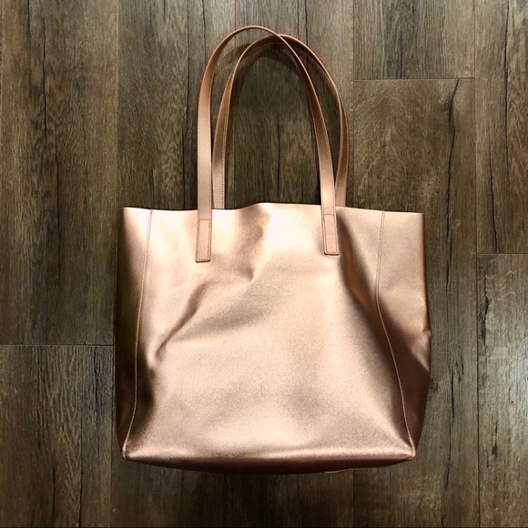 Used Once, Michael Kors Rose Gold/Gold Tote Bag - Picture 3 of 6